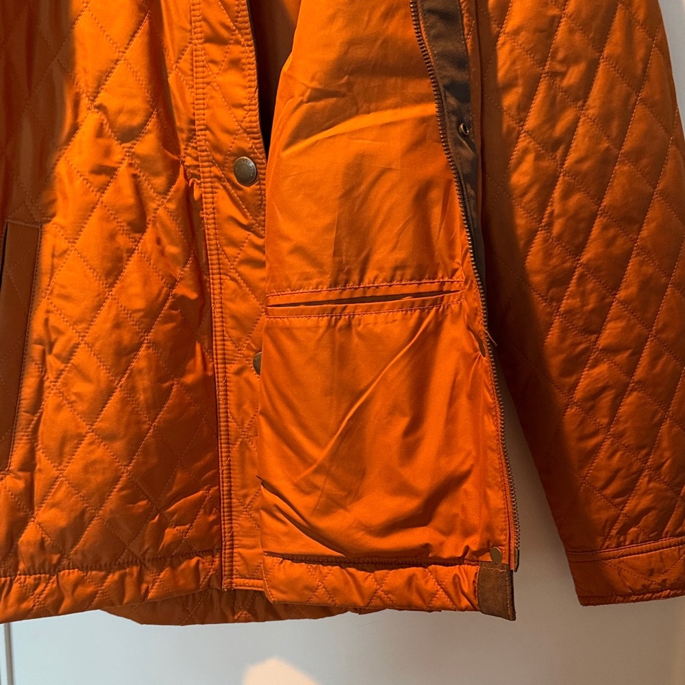 Tom Beckbe burnt  Orange Camden Quilted Jacket - Picture 5 of 8